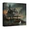 Haunted Lakeside Mansion 16" x 16" Canvas Wall Art